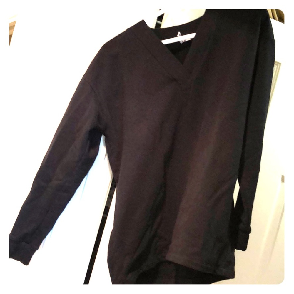 &otherstories v neck black sweatshirt